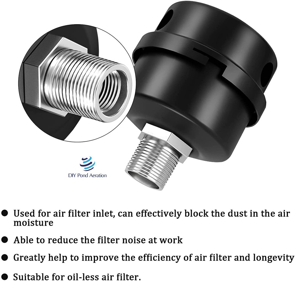 3/8" Replacement Compressor Intake Muffler Filter Thomas #650412 Fits 2750 2770