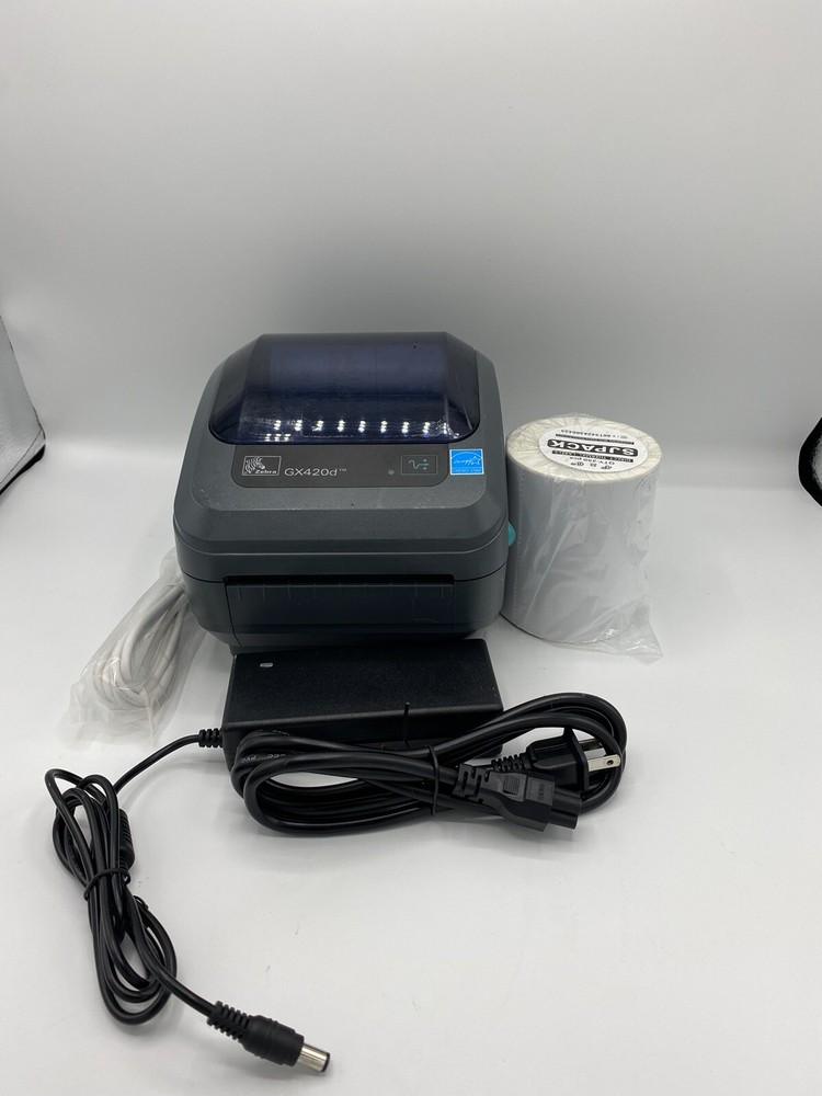 Zebra GK420D Thermal Printer w USB/Parallel/Serial Free Labels & Cables REFURB
