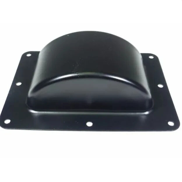 Four (4) Recessed Black Castor Dish 6" x 4" to Fit 3" or 4" Wheels For ATA Cases