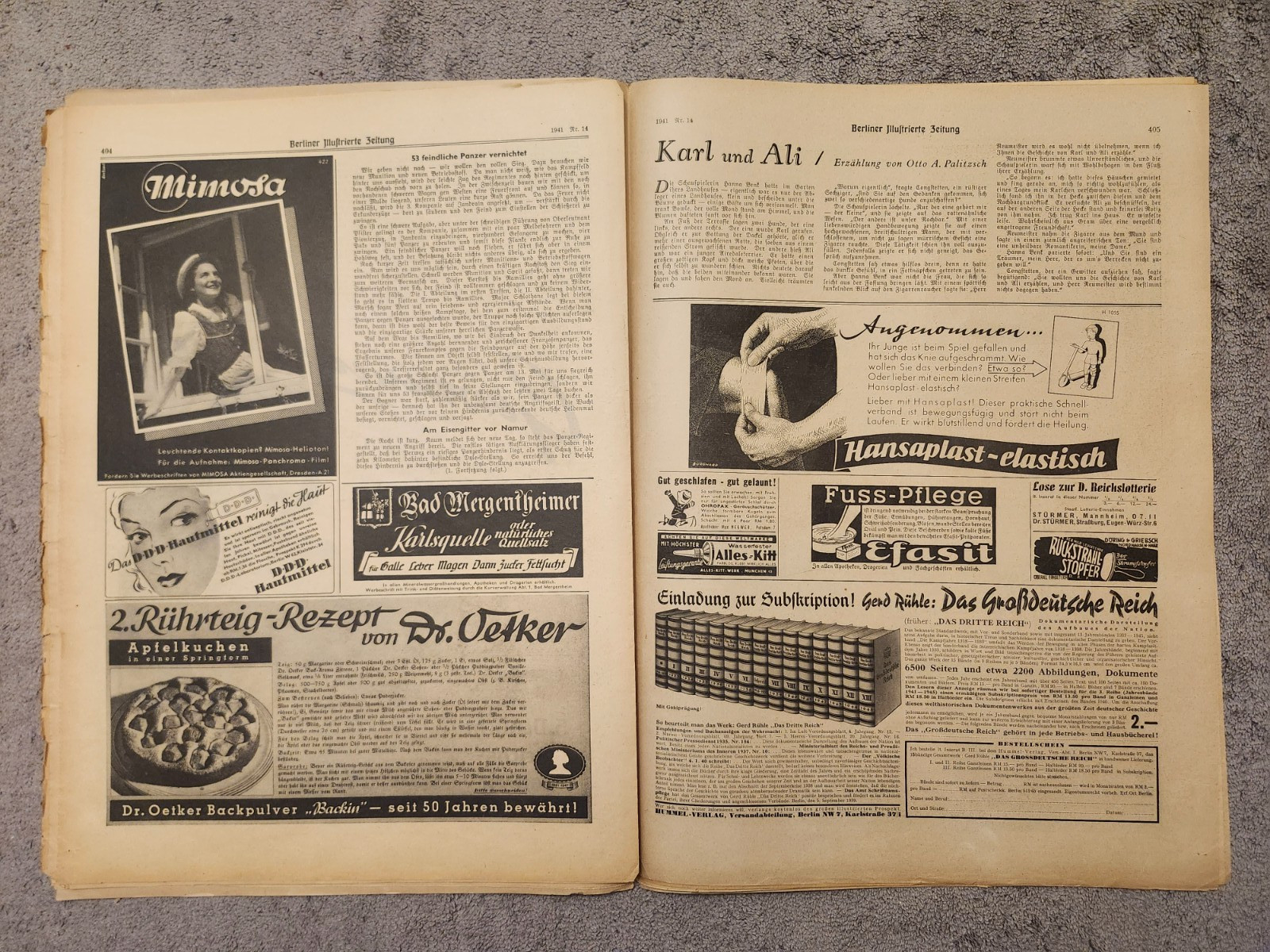 WW2 Germany. Berliner Illustrierte Zeitung" # 14, April 3, 1941