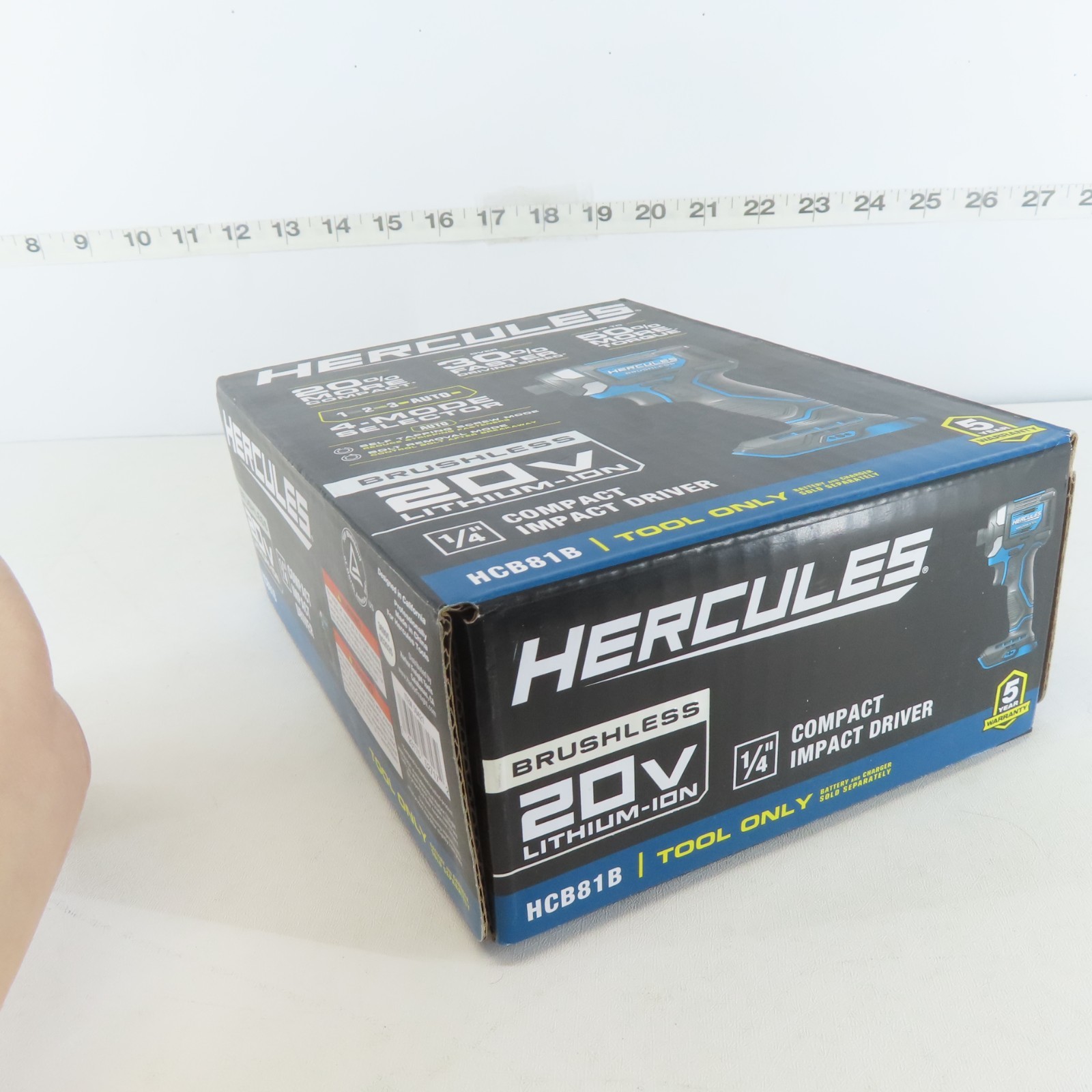 NEW HERCULES HCB81B 20V BRUSHLESS CORDLESS 1/4 IN. COMPACT 3-SPEED IMPACT DRIVER