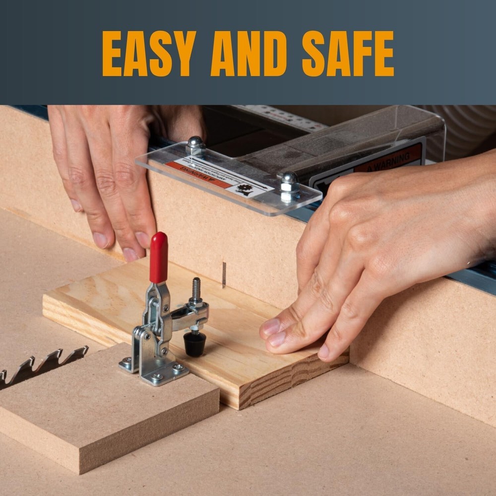 POWERTEC 4pcs Horizontal Quick-Release Toggle Clamp Capacity 300 lbs (20327)