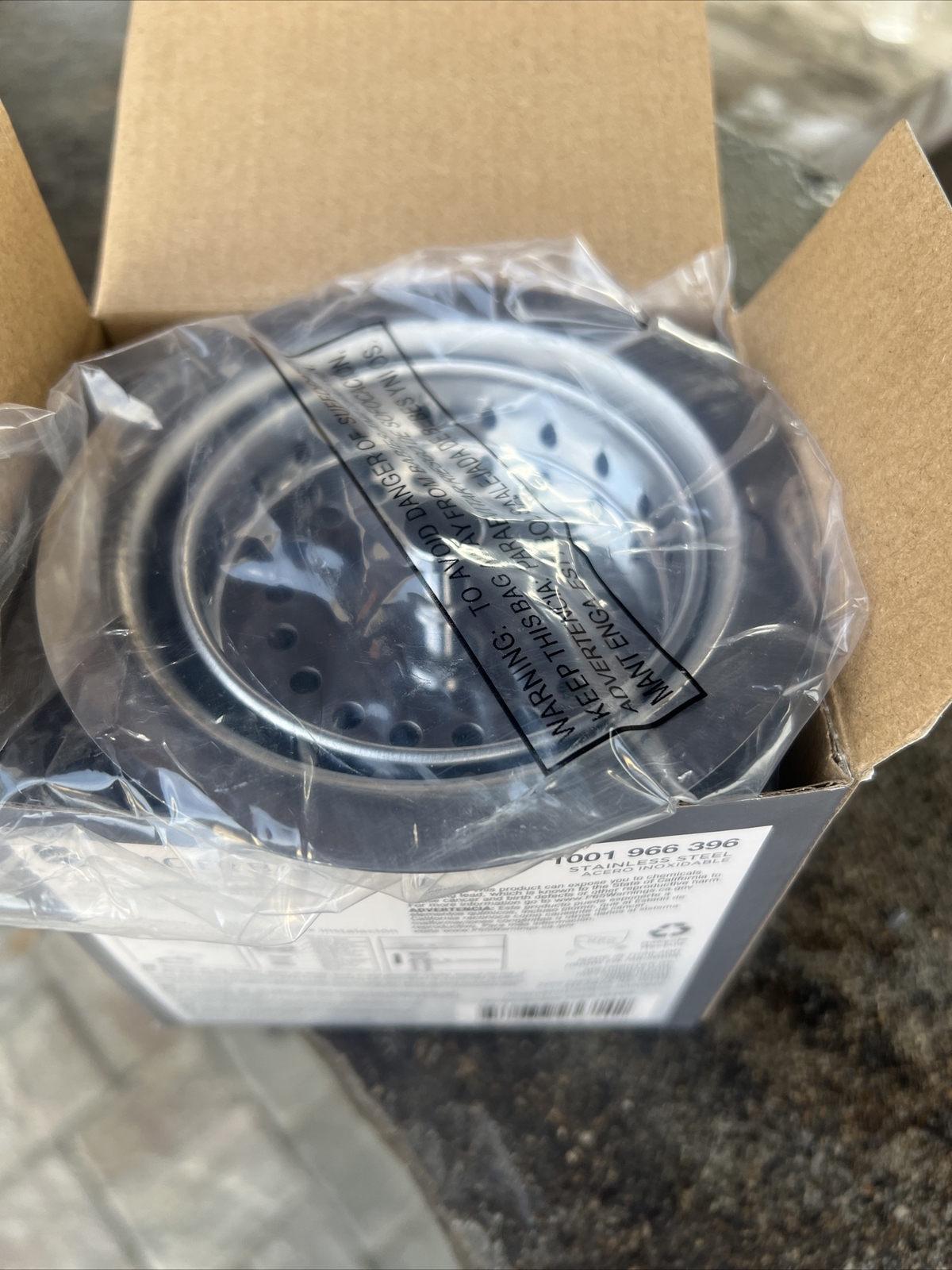 Glacier Bay 1001 966 396 Specification Sink Strainer - Stainless Steel - NEW -