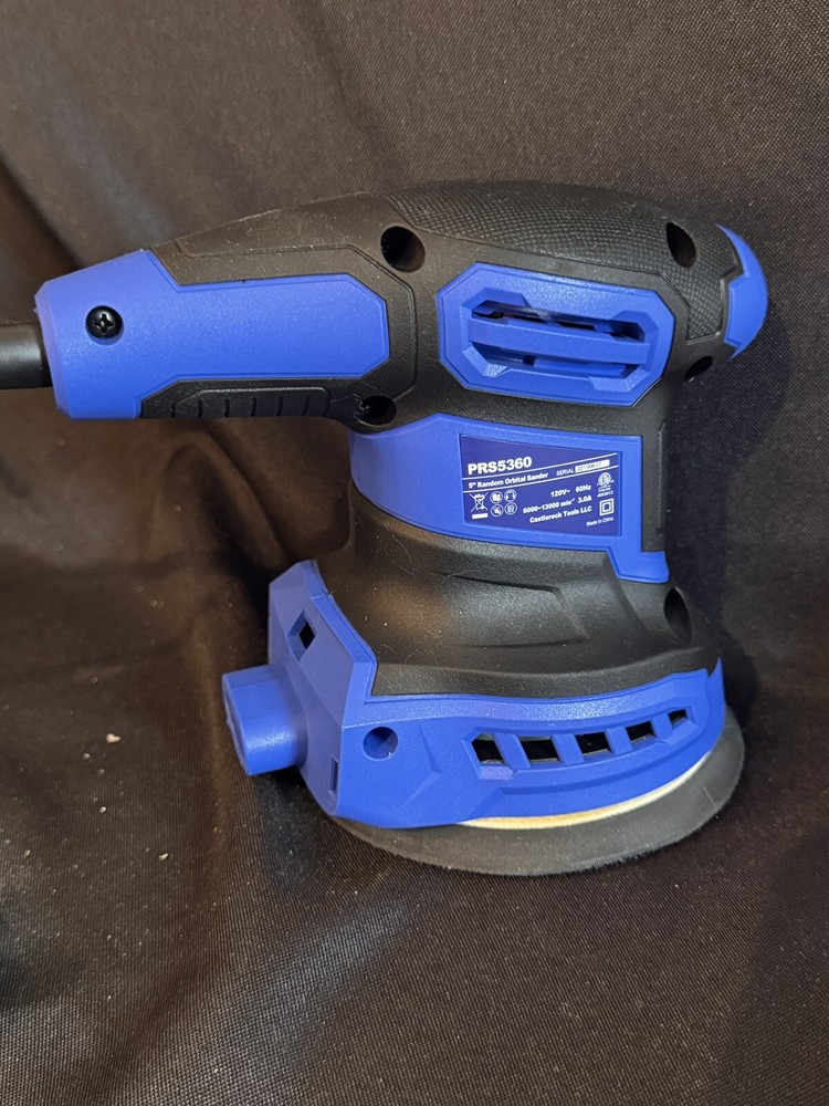 PRS5360 5-inch 3.0A Random Orbit Sander with 8Pcs Sandpapers, 6 Variable Spee...