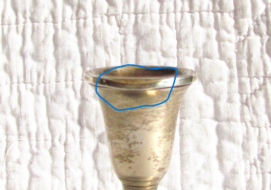 Towle Sterling Silver Candle holders weighted Great Dane Club of America scrap ?