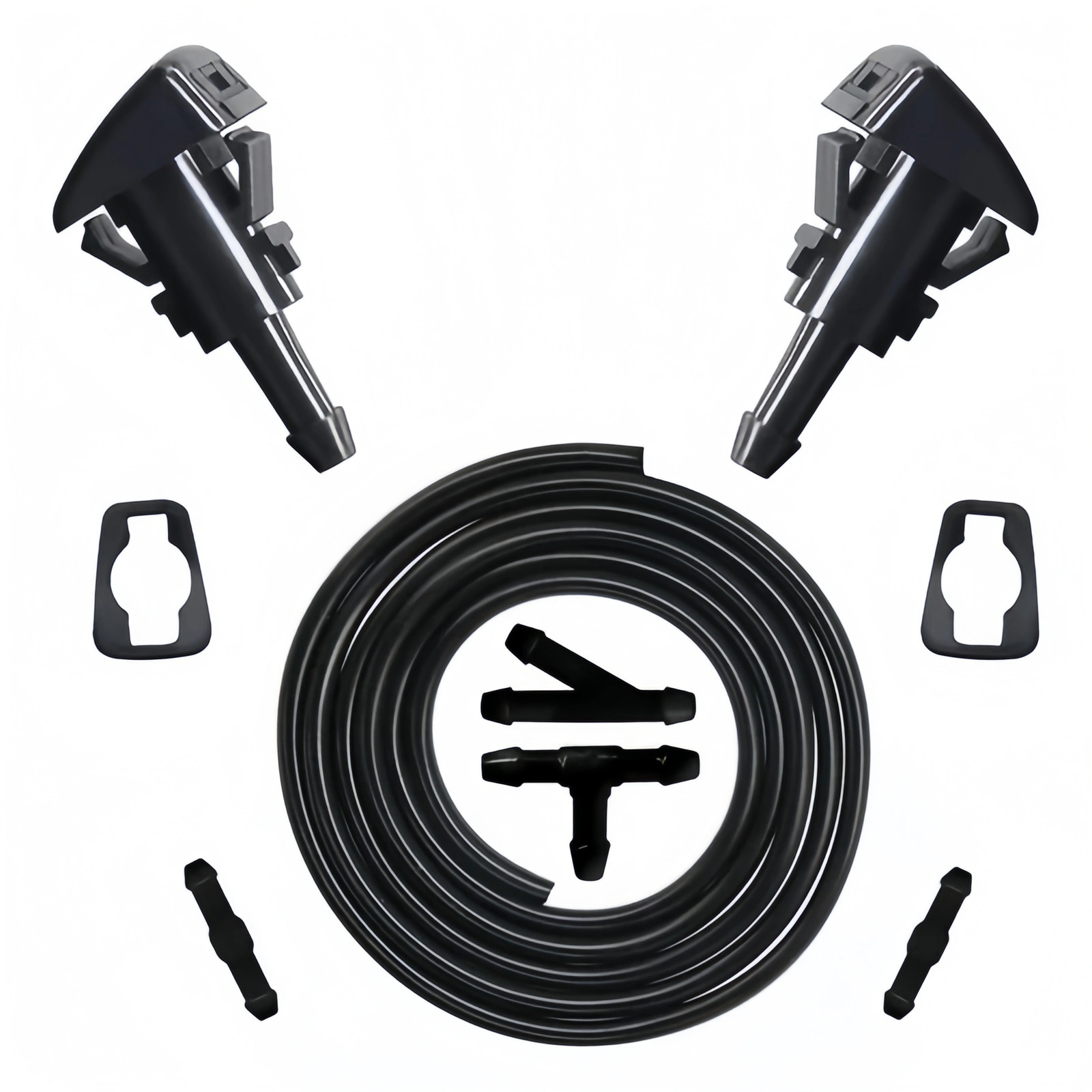 Car Windshield Wiper Washer Squirter Nozzle Spray Jet Kit Fluid Hose Universal