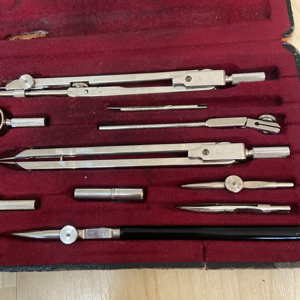Vintage West German Technical Drawing Compass Set Draughtsman