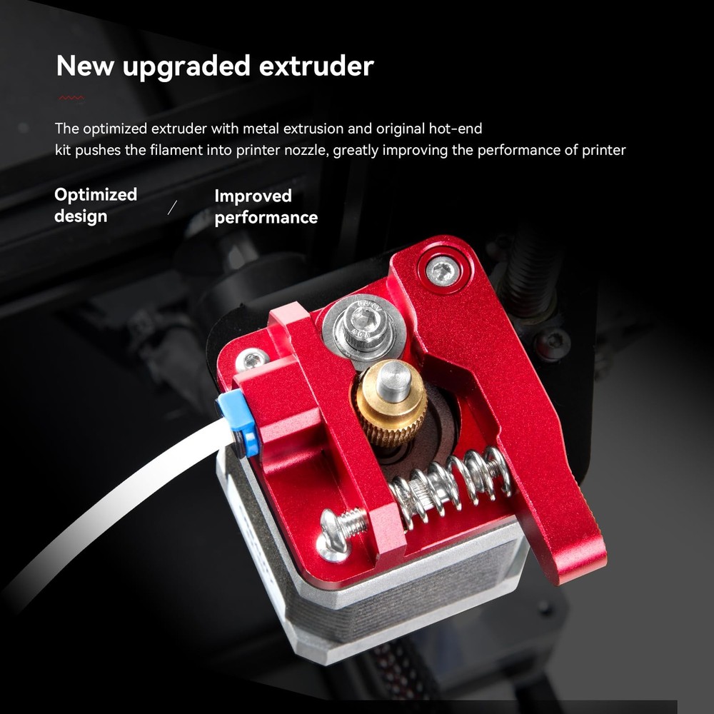Creality 3D Printer Extruder Kit, Ajustable Extrusion Force, High Quality Red
