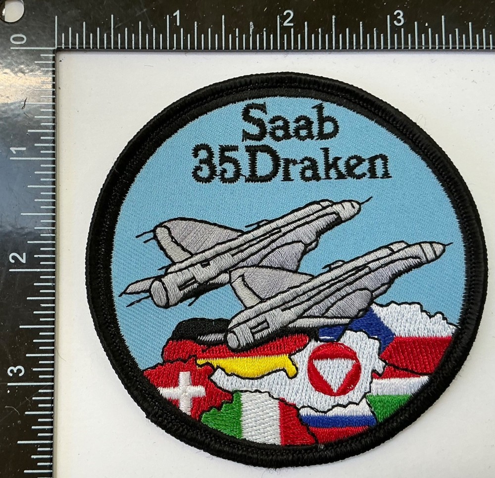 Swedish Air Force Draken 35 Fighter Interceptor Patch