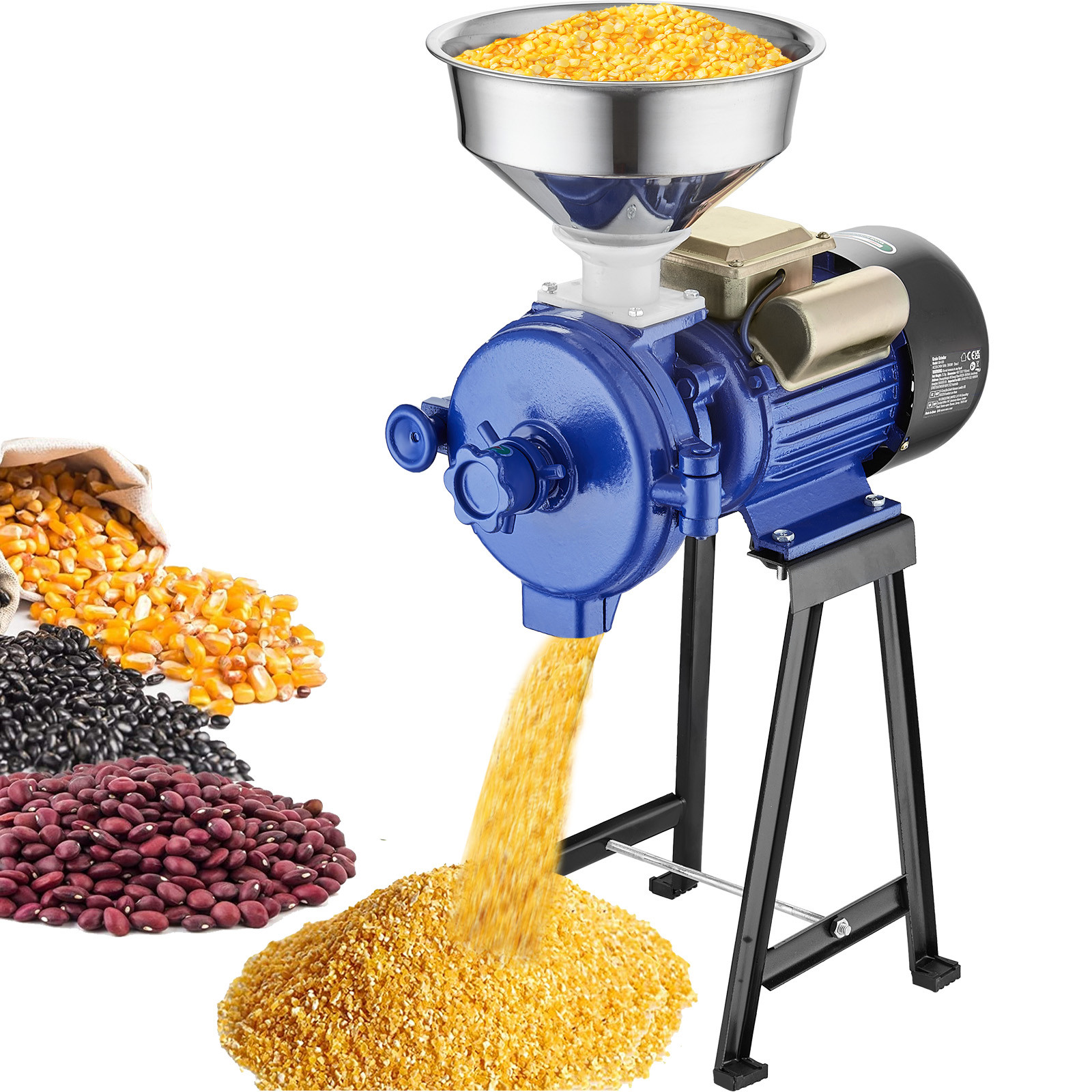 3000W Electric Grain Grinder Corn Wheat Flour Cereal Mill Pulverize Dry Grinder