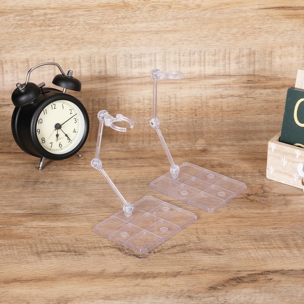 Exclaith 2 Pack Action Figure Stand Assembly transparent