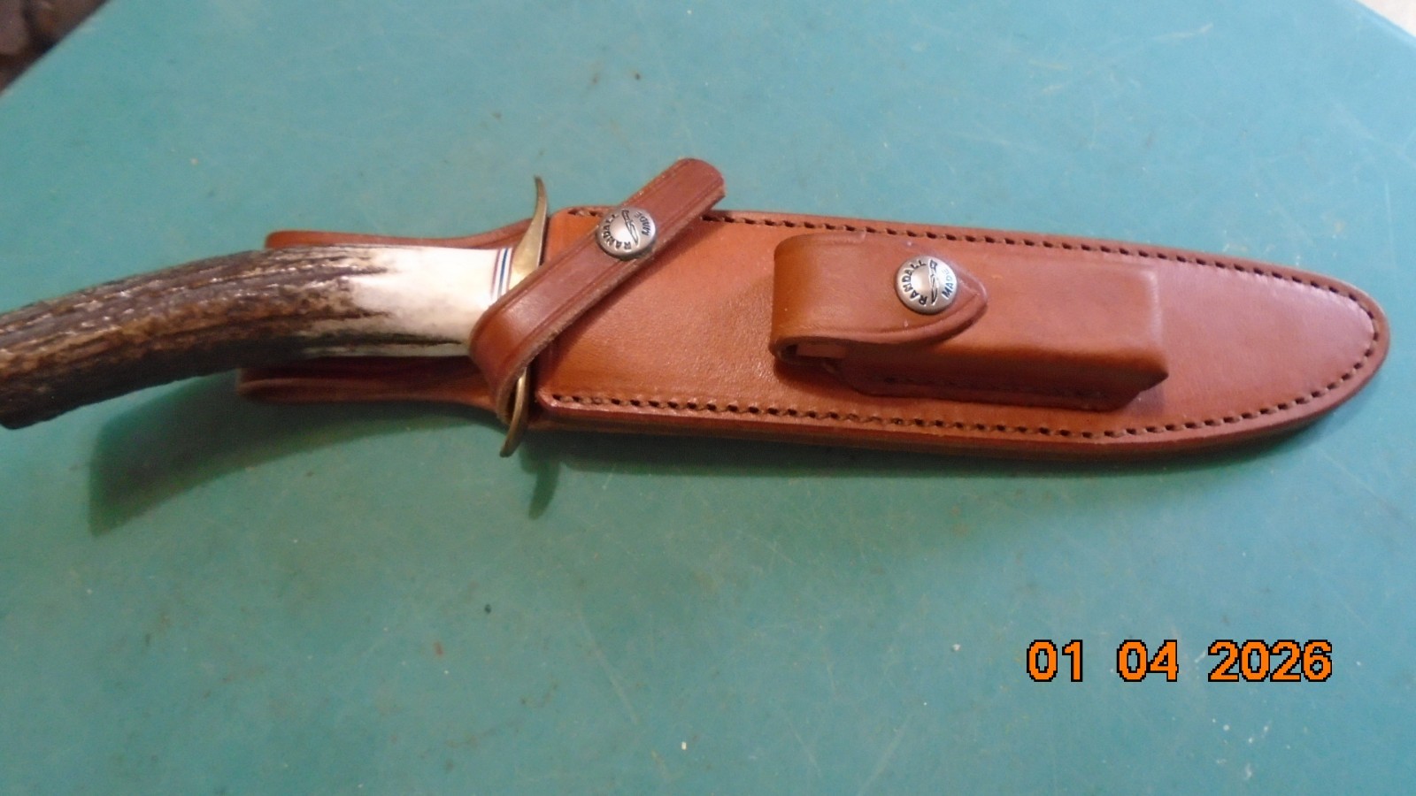 Vintage RANDALL #`1 -7" Stag Handle Fighting Bowie Knife / Sheath NEW UNUSED !!!