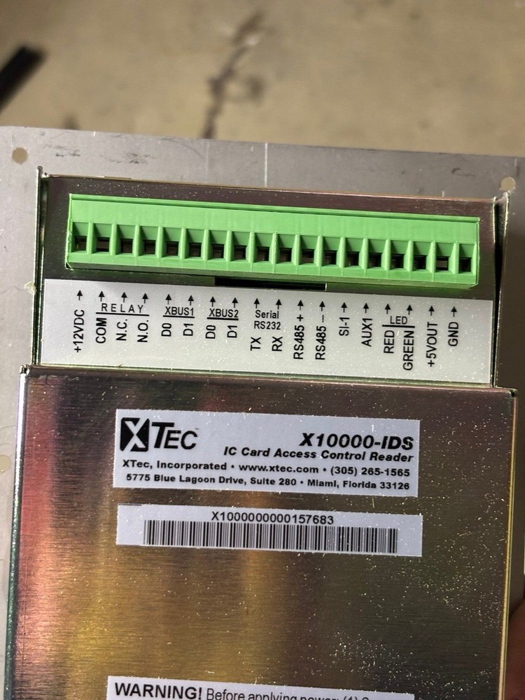 Xtec X10000-IDS Access Control Reader with Pin Pad and Display Open Box