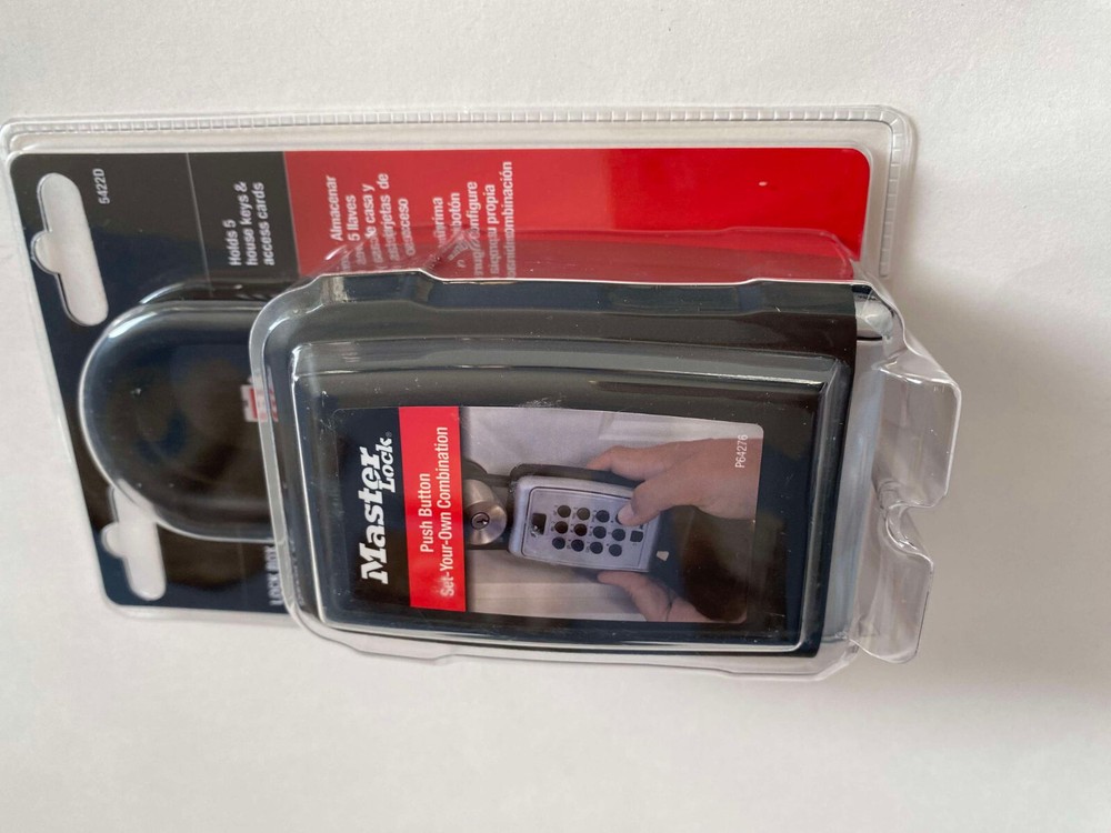 Master Lock Portable Key Lock Box Push Button Resettable Combination 5422D NEW