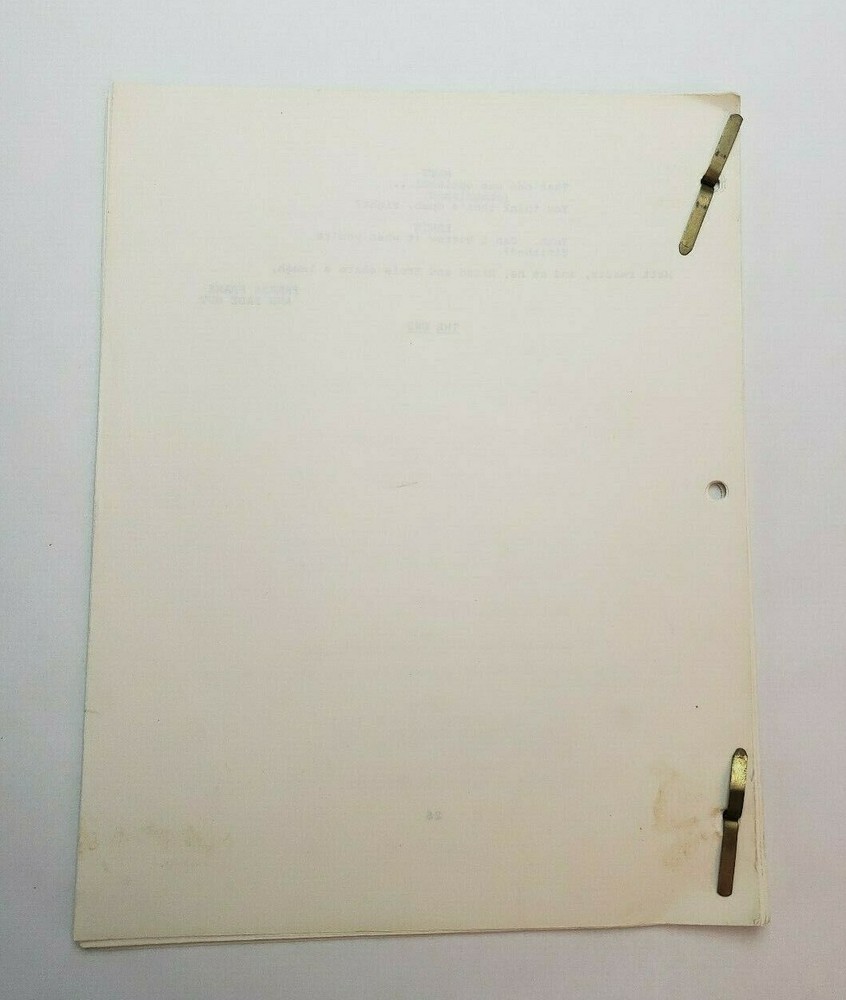 SIDEKICKS / Bill Luetscher 1987 TV Series Script "Always Read Between the Lines"