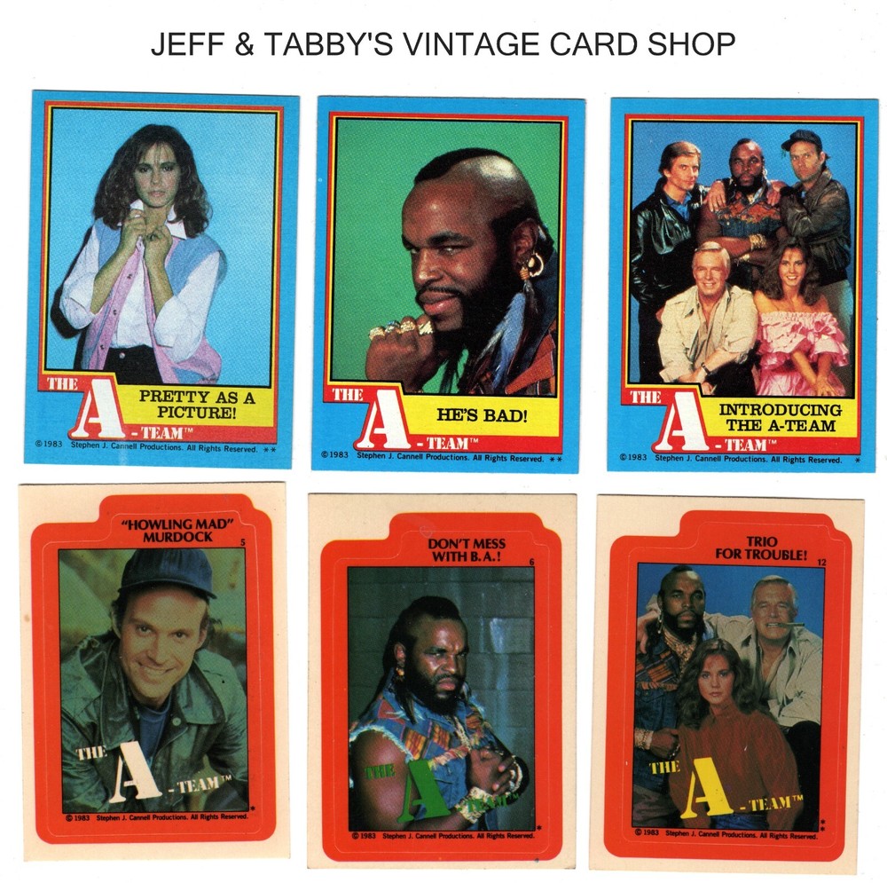 1983 TOPPS A-TEAM BASE SET & STICKERS / SEE DROP DOWN MENU