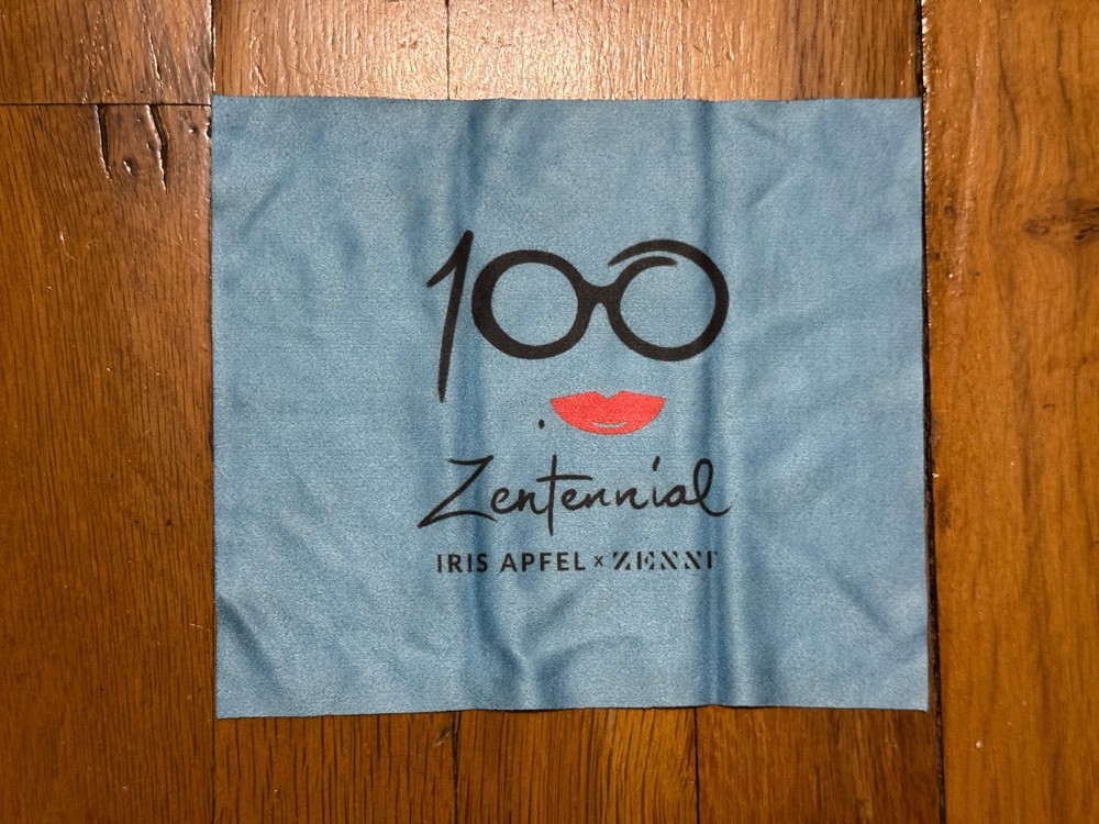 IRIS APFEL X ZENNI 100 ZENTENNIAL LENS CLOTH NEW