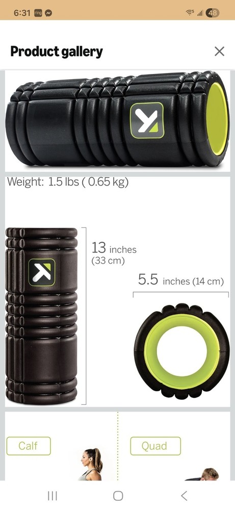 Triggerpoint Grid Foam Roller Density Level 2