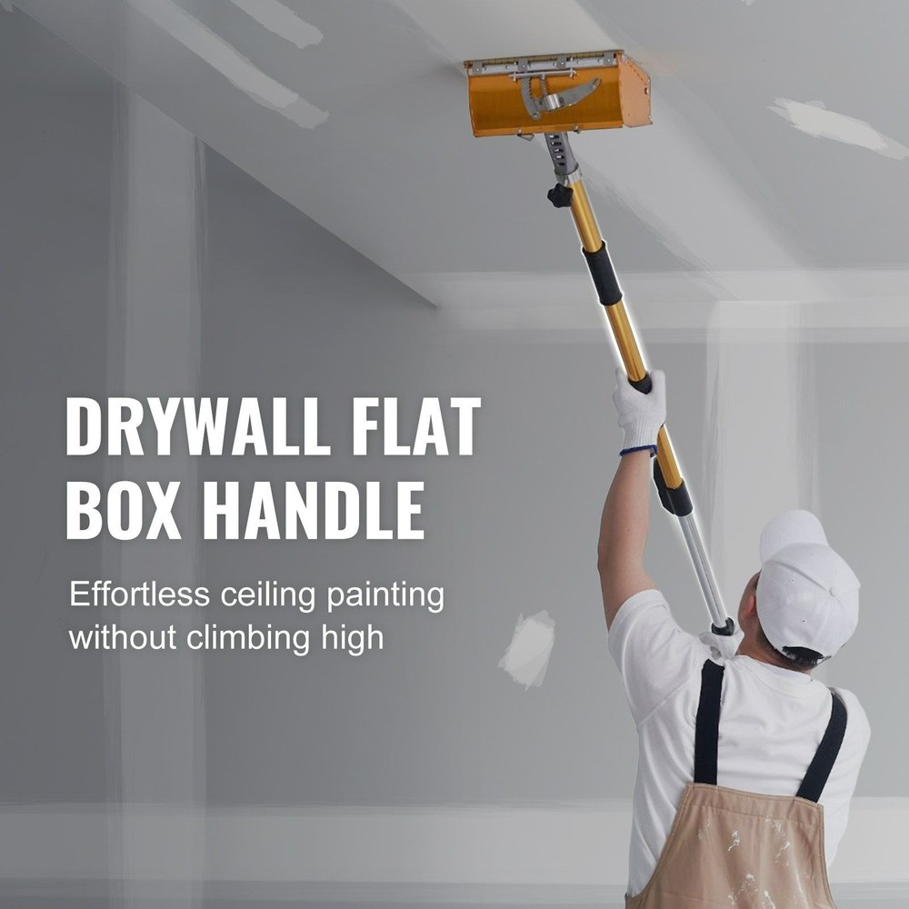 Drywall Flat Box Handle 40''-64'' 5 Section Adjustable Anodized Aluminum