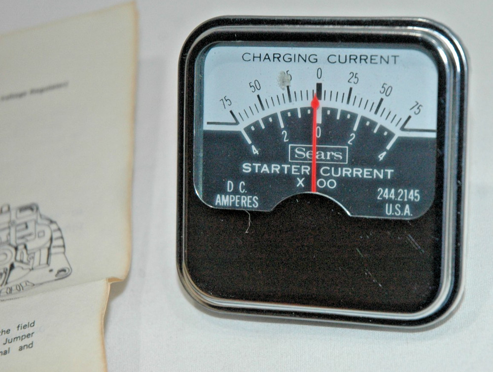 Vintage SEARS INDUCTIVE PICKUP AMMETER MODEL 2145 Complete