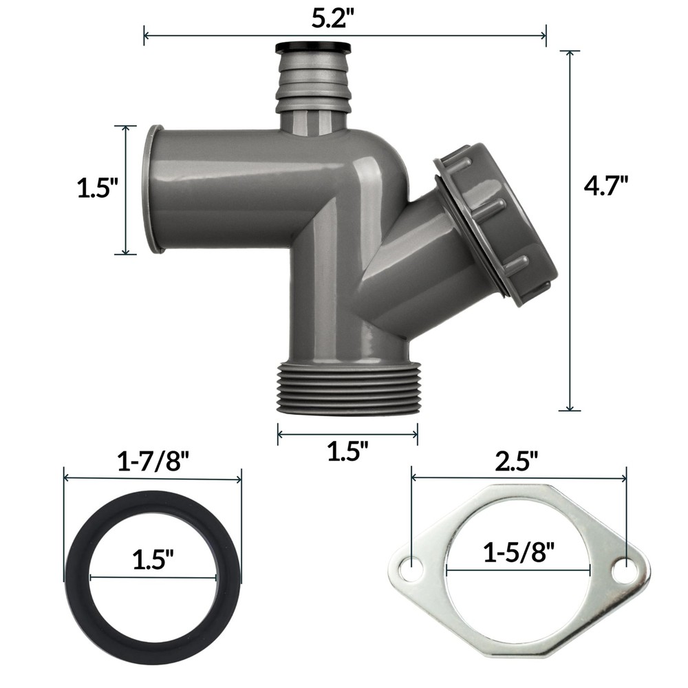 Garbage Disposal Drain Kit, Elbow Replacement, 1-1/2" Pipe Diameter, Includes...