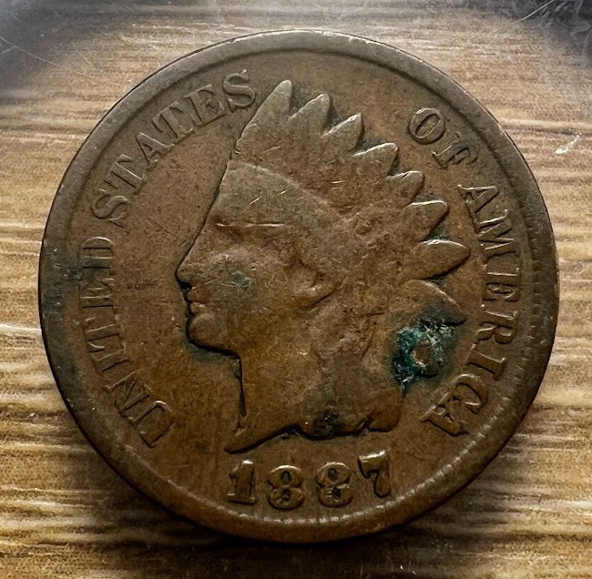 1887 Indian Head Cent - Actual Coin Shown - Free Shipping & Tracking INV#102
