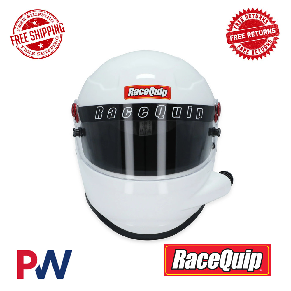 RaceQuip Pro20 Side Air Full Face Helmet Gloss White XL Snell SA2020 296116RQP