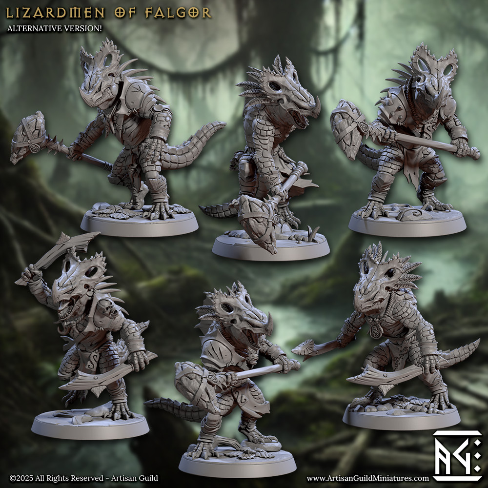 Lizardman Fighter - Sword - 2h Maul - Artisan Guild - Dungeons and Dragons