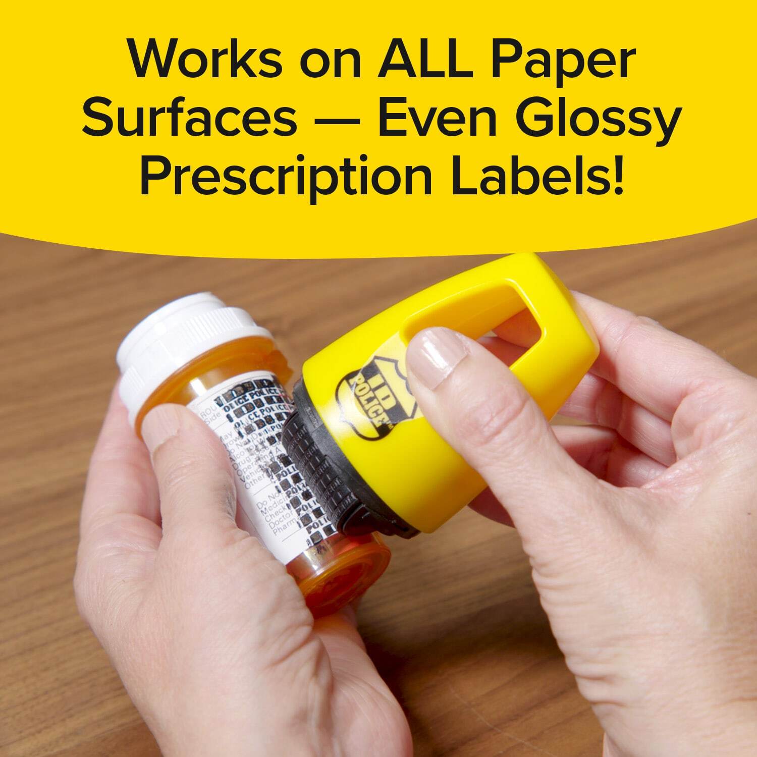 ID Police Identity Protection Roller Stamp by BulbHead - Helps Stop ID Theft