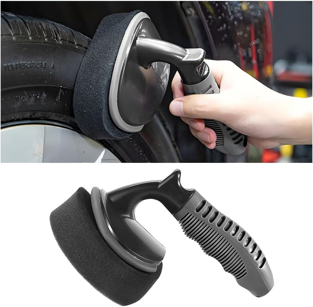 Car Tire Shine Applicator, Reusable Vehicle Wheel Dressing Applicator Brush