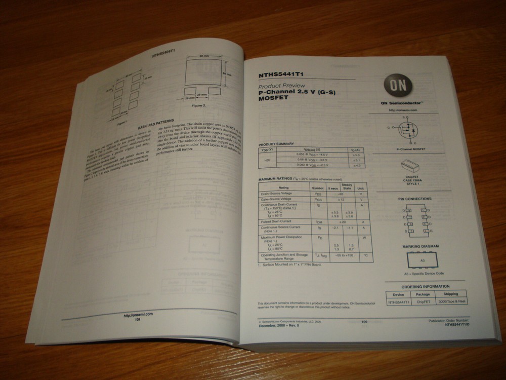 ON Semiconductor Power MOSFETs Databook, Apr 2001