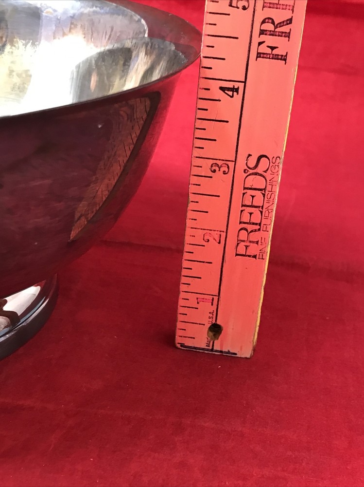 Vintage NEWPORT GORHAM 9" x 4.25" Silver Plated Footed Silverplate Bowl YB79