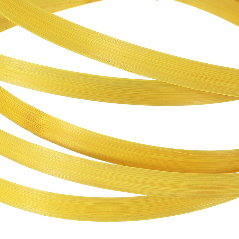 Bamboo Weaving Strips 7/16" x 10Ft 7 Pack Thin Flat Yellow