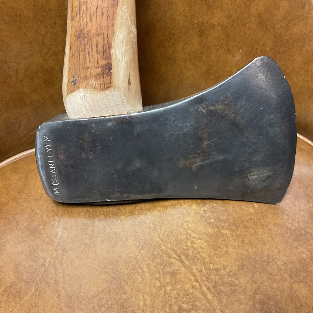 Vintage Stanley “M “ 3 1/2 lb Single Bit Axe. 33 1/4 Inch Handle..