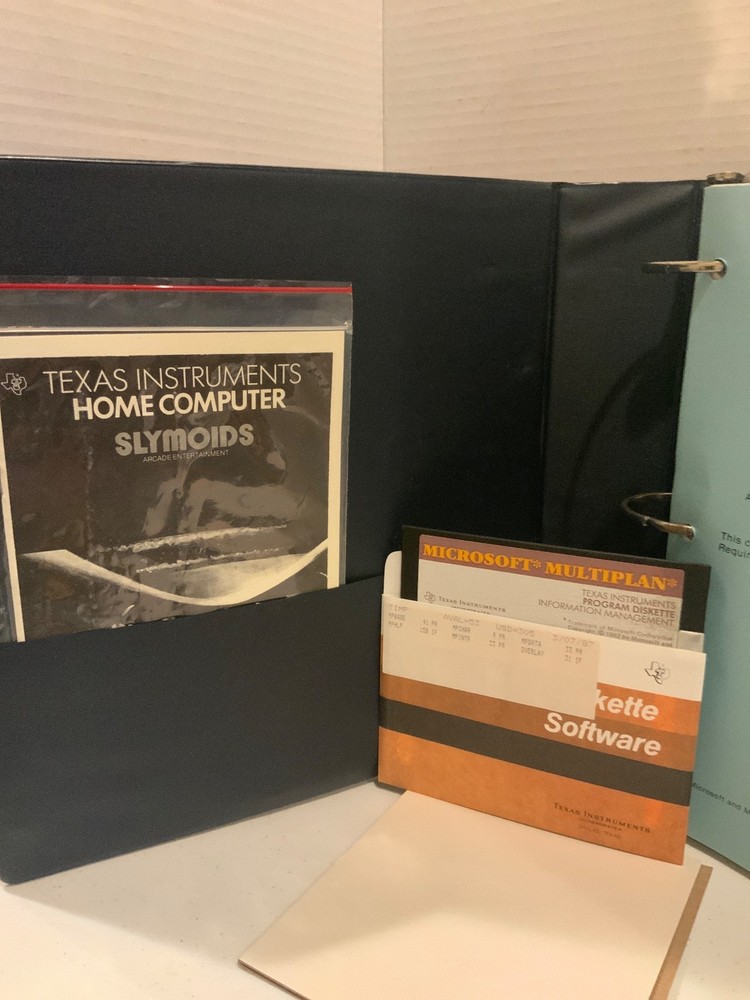 Microsoft Multiplan Electronic Worksheet for TI-99/4A Home Computer Complete