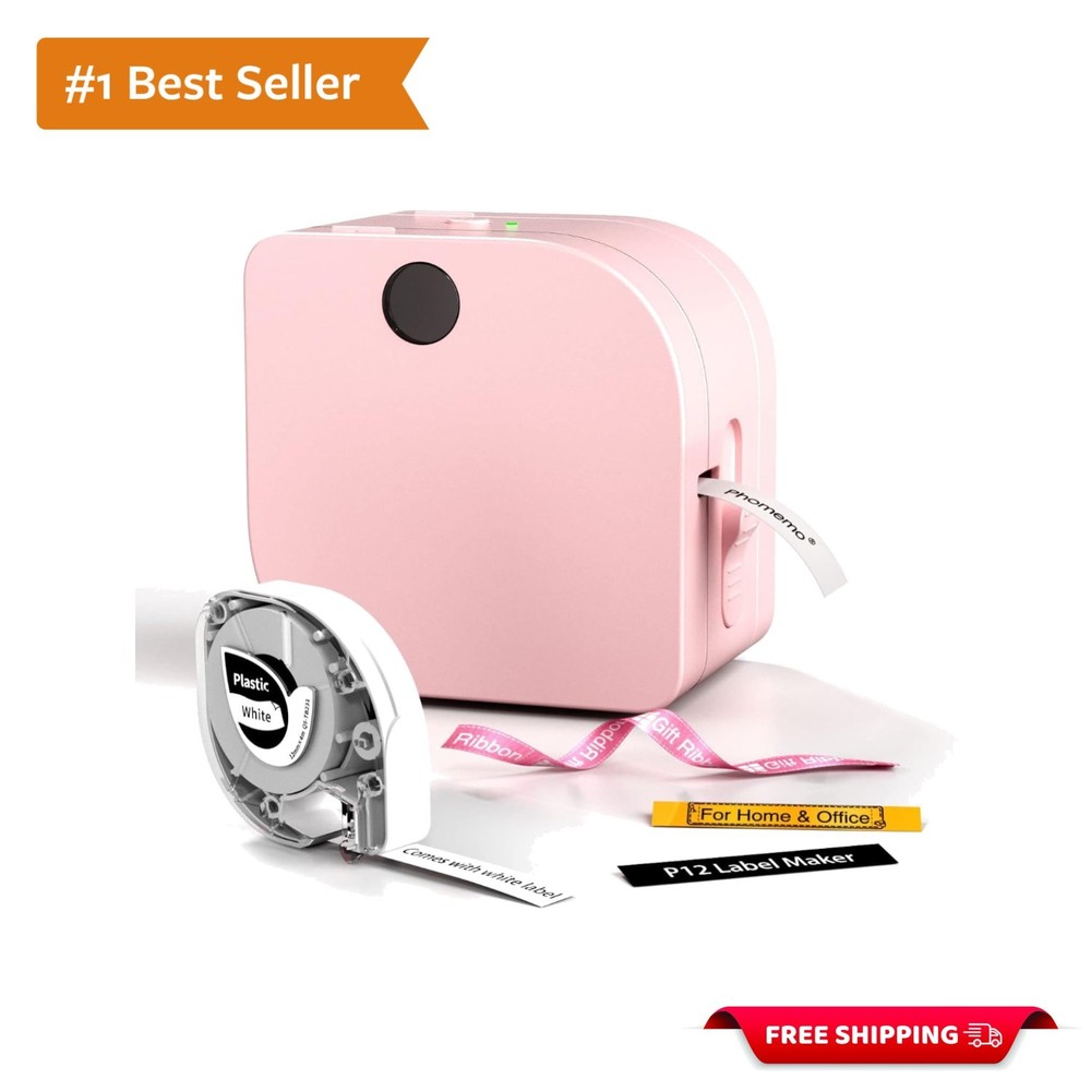 P12 Bluetooth Label Maker - Compact Printer for DIY Crafts & Home Organization