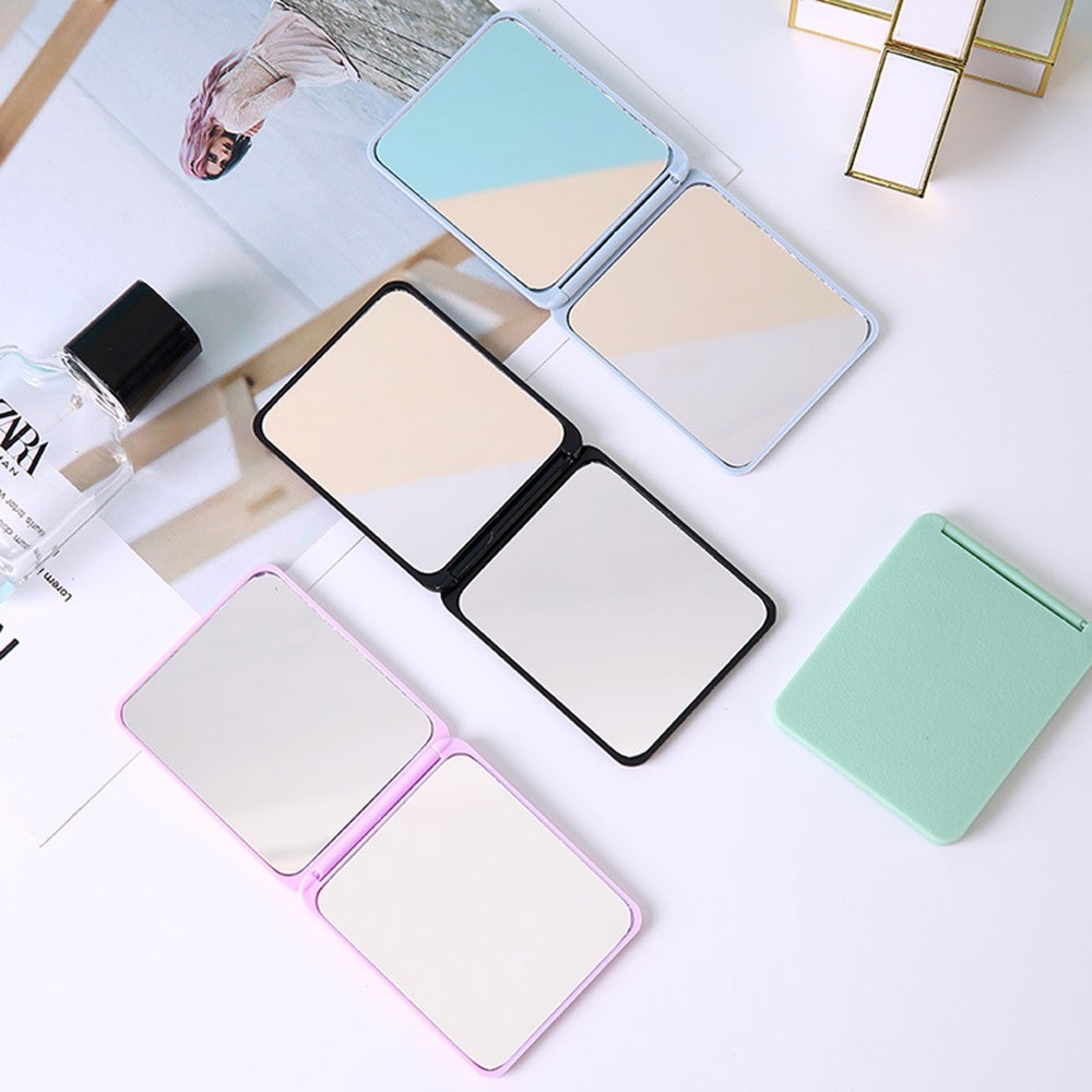 Fold Desktop Mini Pocket Size Double Side Makeup Mirror High-Resolution ☽