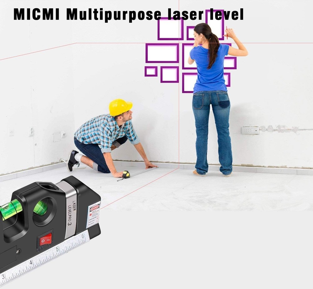 Automatic Laser Level & Tape Measure Ruler - Work Smart with Enhanced Precision