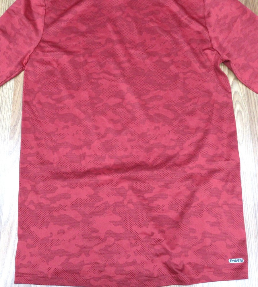 SPYDER 1/4 ZIP POLYESTER LIGHTWEIGHT JACKET RED & BLACK sz MEDIUM, M