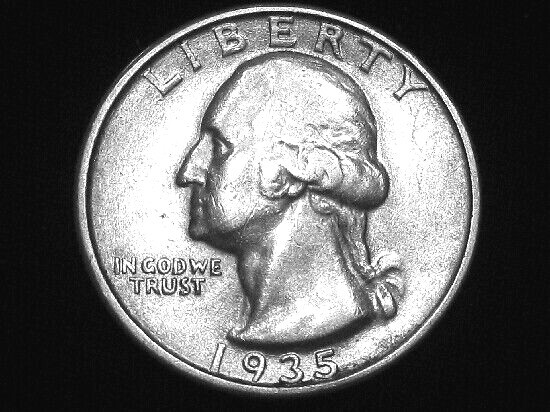 1935-D Washington Quarter --- Almost Uncirculated