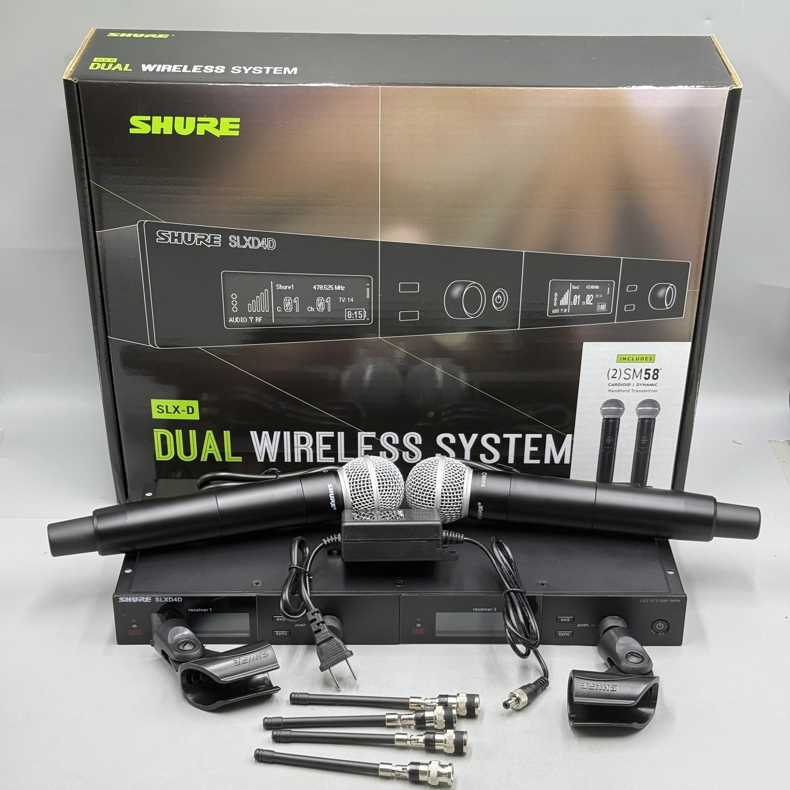 SLXD24D/SM58 Dual Handheld Wireless Microphone System Brand New