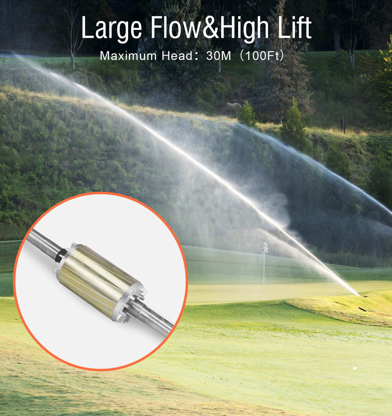 Solar Water Pump Kit -12V DC Submersible Well Water Pump &100W Solar Panel ,Farm