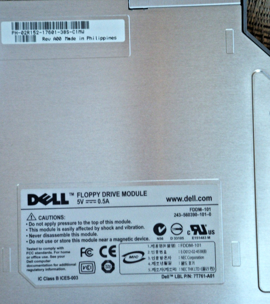 Dell Floppy Drive Module 7T761-A01