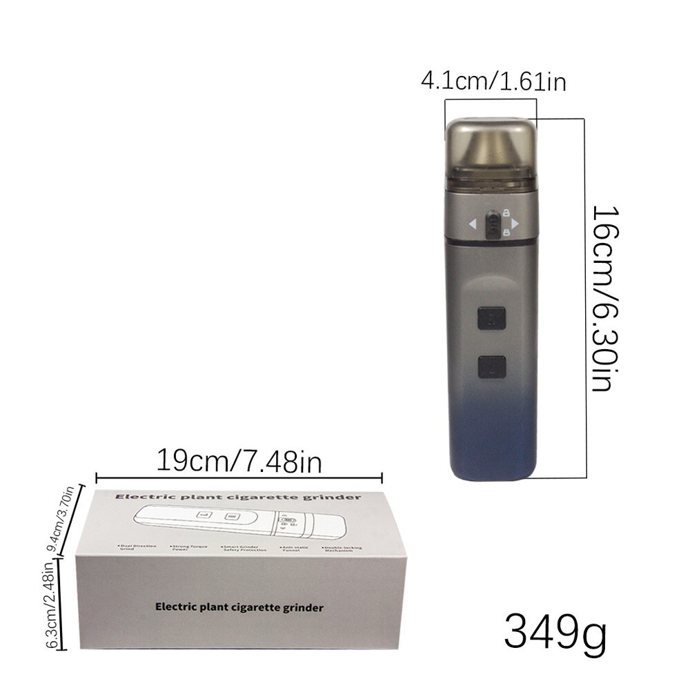 Portable Electric Herb Grinder Rechargeable Spice Crusher for Kitchen or Smoking