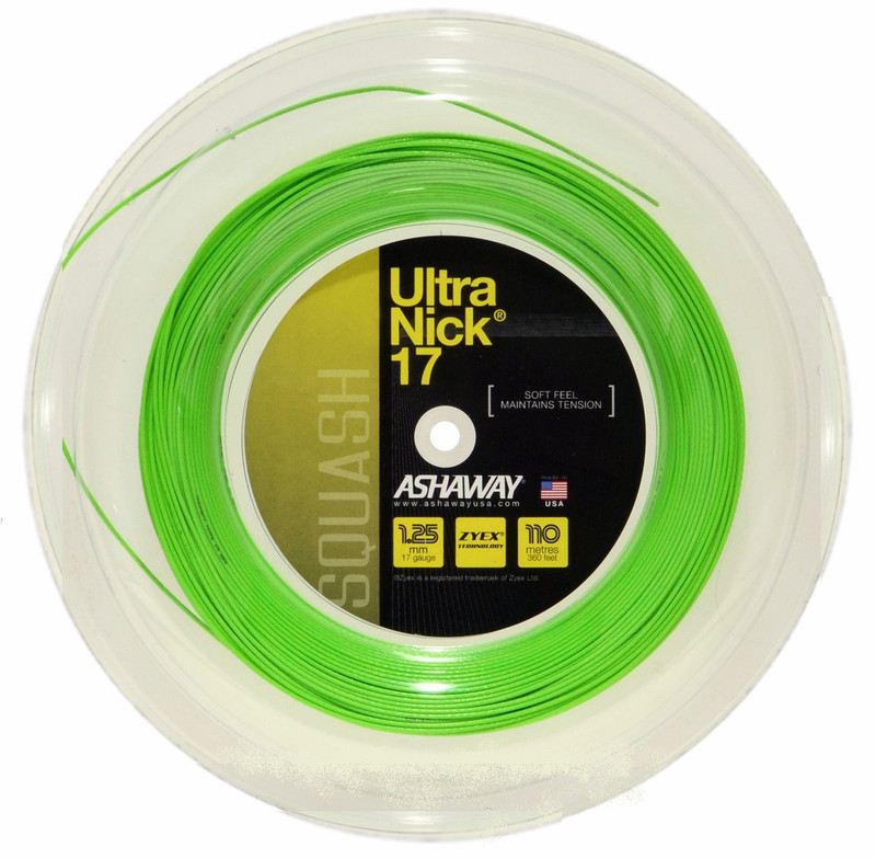ASHAWAY ULTRANICK 17 SQUASH RACKET STRING - 110m REEL