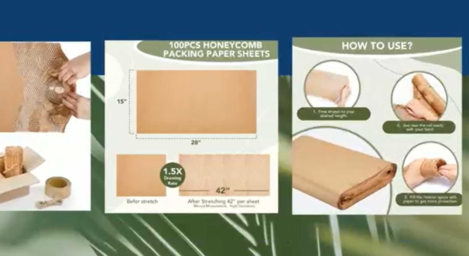 Honeycomb Packing Paper Cushion Wrap Sheets Packing Moving Shipping Lock Protect