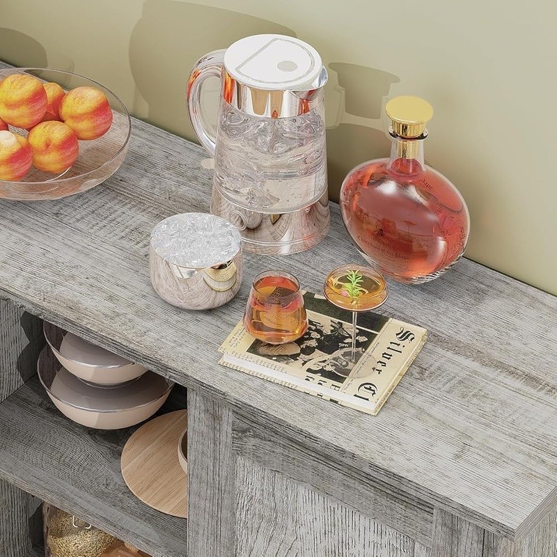 Multi-functional Storage Cabinet Buffet Sideboard W/ Open Shelves Dining Room US
