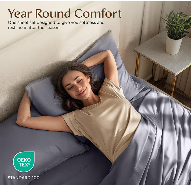 Utopia Bedding 4-Piece Queen Sheet Set – Soft Microfiber Bed Sheets, Breathable