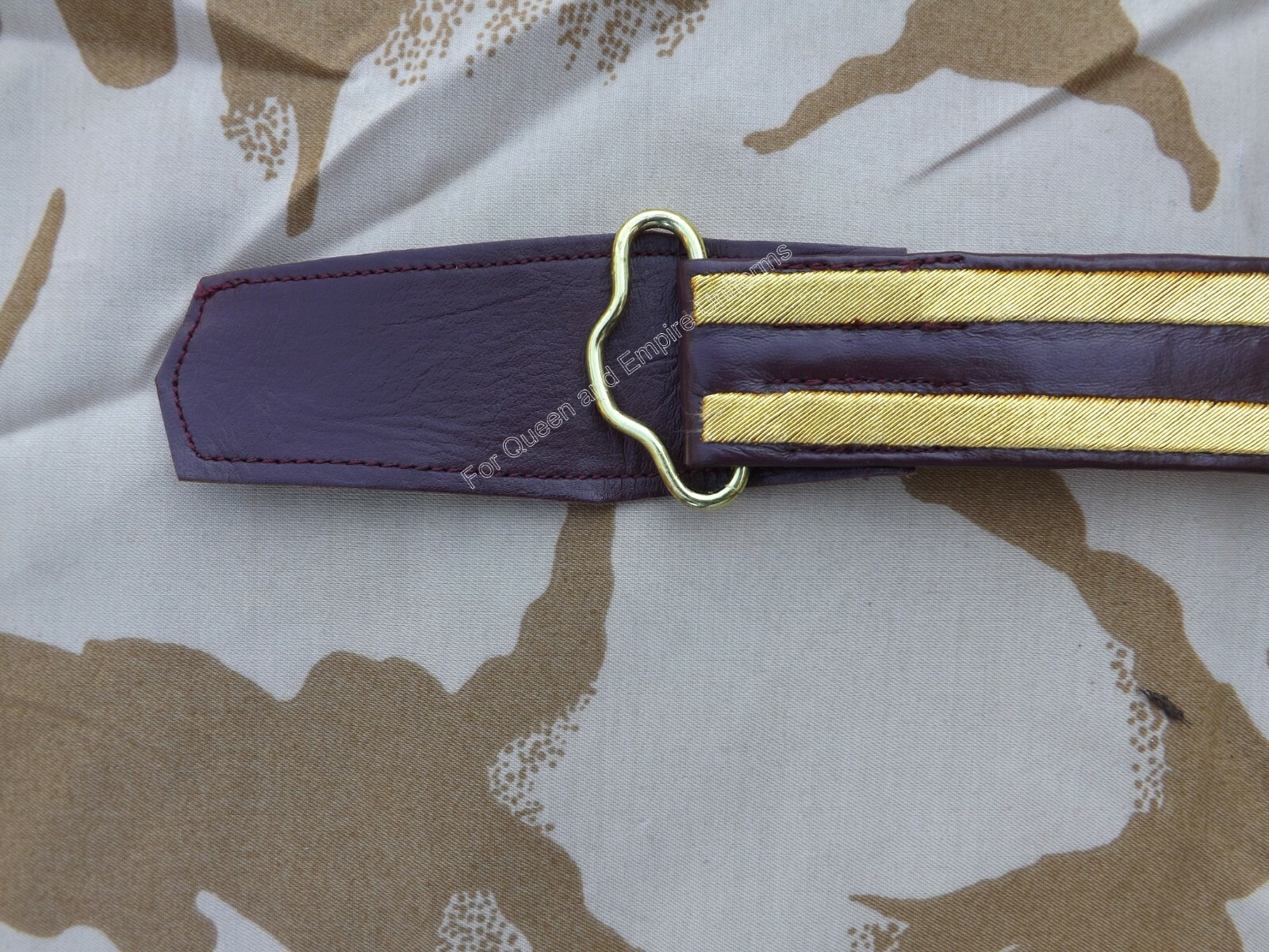 Repro Victorian Royal Engineer Officer Sword Belt. Large size.