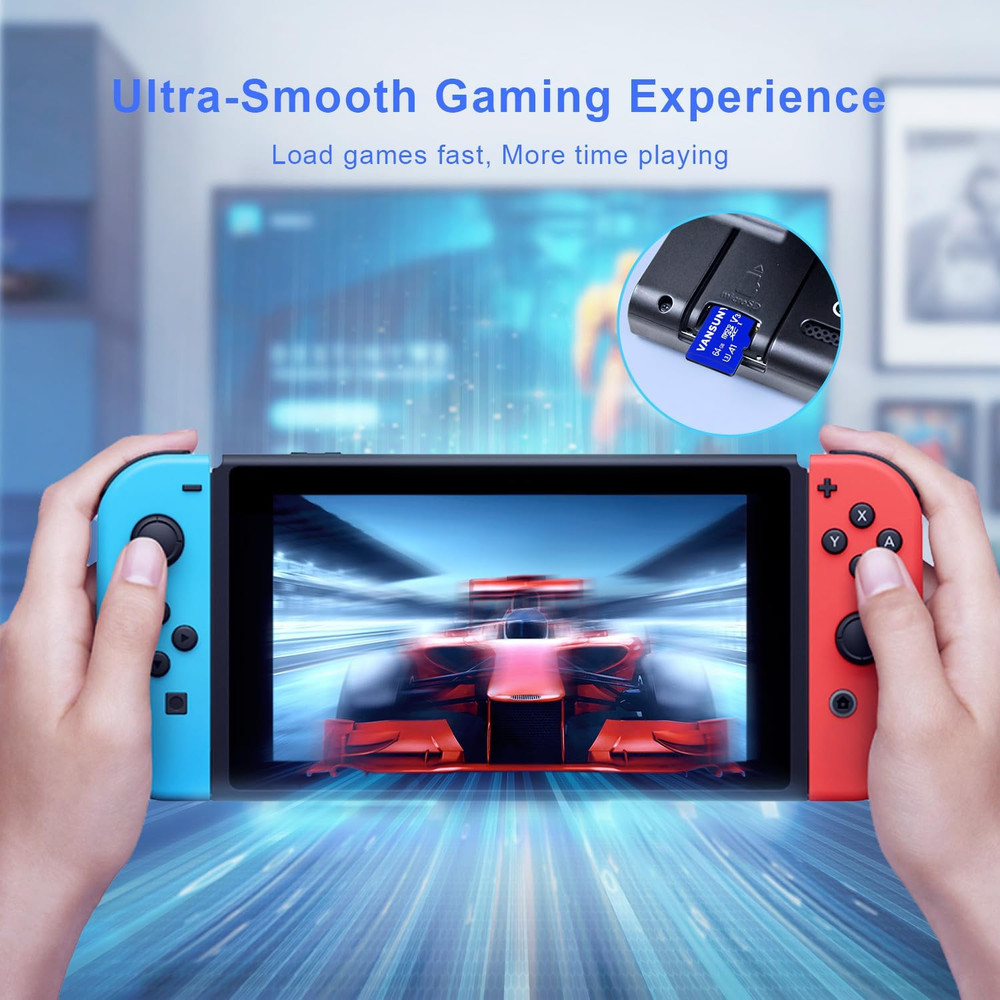 Micro SD Card 64GB Microsdxc Memory Card with SD Adapter A1 App Performance V30